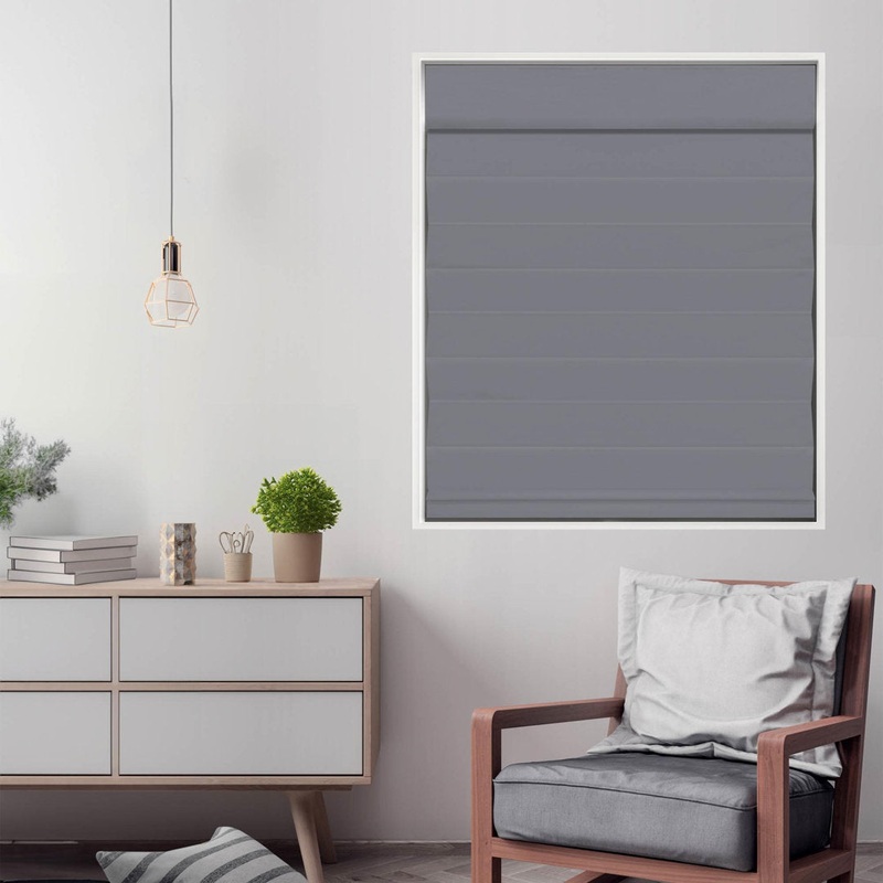 Cordless Blackout 100% Cotton Roman Shade with Cellular Shade Backing Symple Stuff Size: 21″W x 72″L Finish: Gray