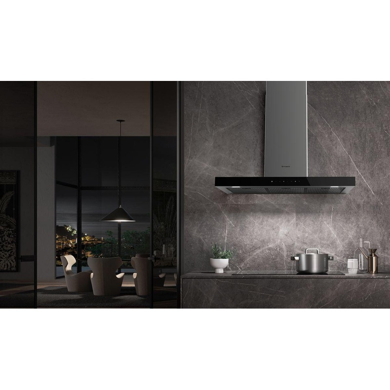Faber STGL36SSV 36″ T-Shape Chimney Wall Hood With Variable Air Management