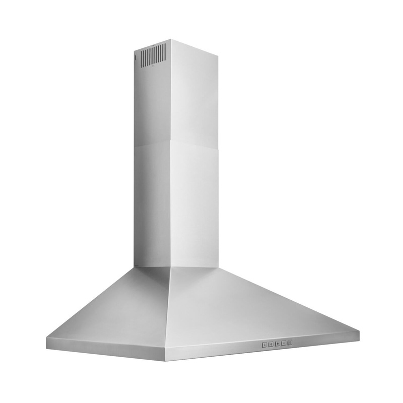 BWP1364SS Broan 36-Inch Convertible Wall-Mount Pyramidal Chimney Range Hood, 450 Max CFM, Stainless Steel