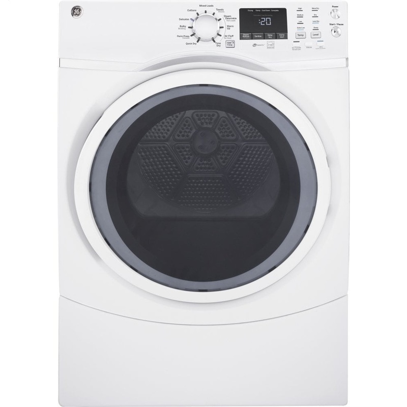 Ge Appliances GFD45GSSMWW Ge 7.5 Cu. Ft. Capacity Front Load Gas Dryer With Steam