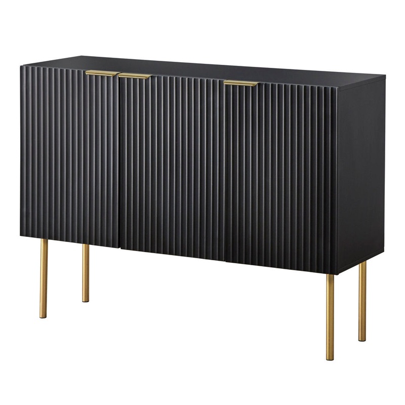 Santillanes 47.25” Wide Sideboard Willa Arlo Interiors Color (Base/Top): Black/Black