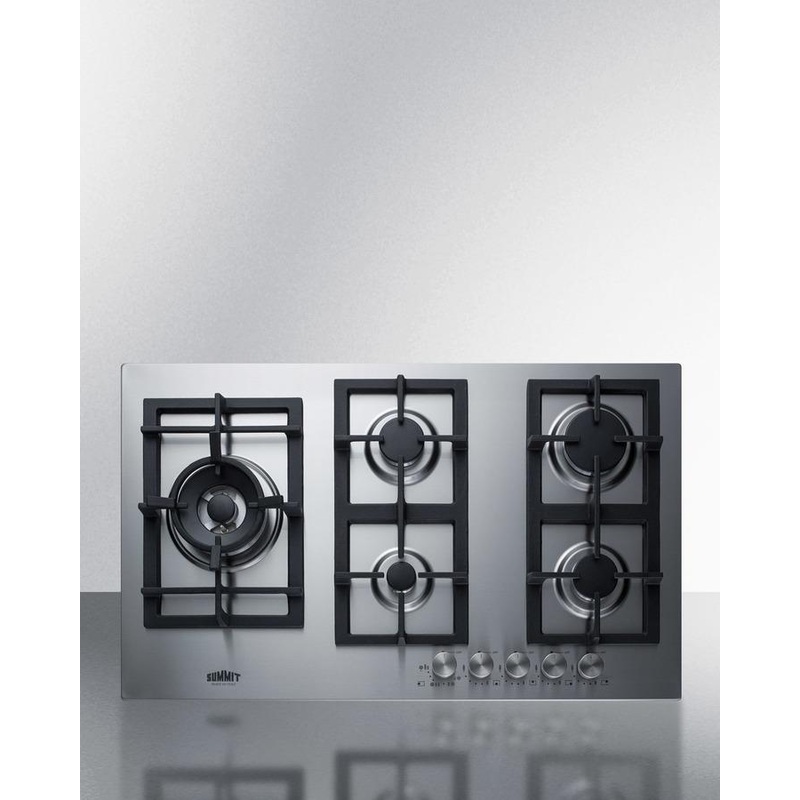 Summit GCJ536SSLP 34″ Wide 5-Burner Propane Gas Cooktop In Stainless Steel