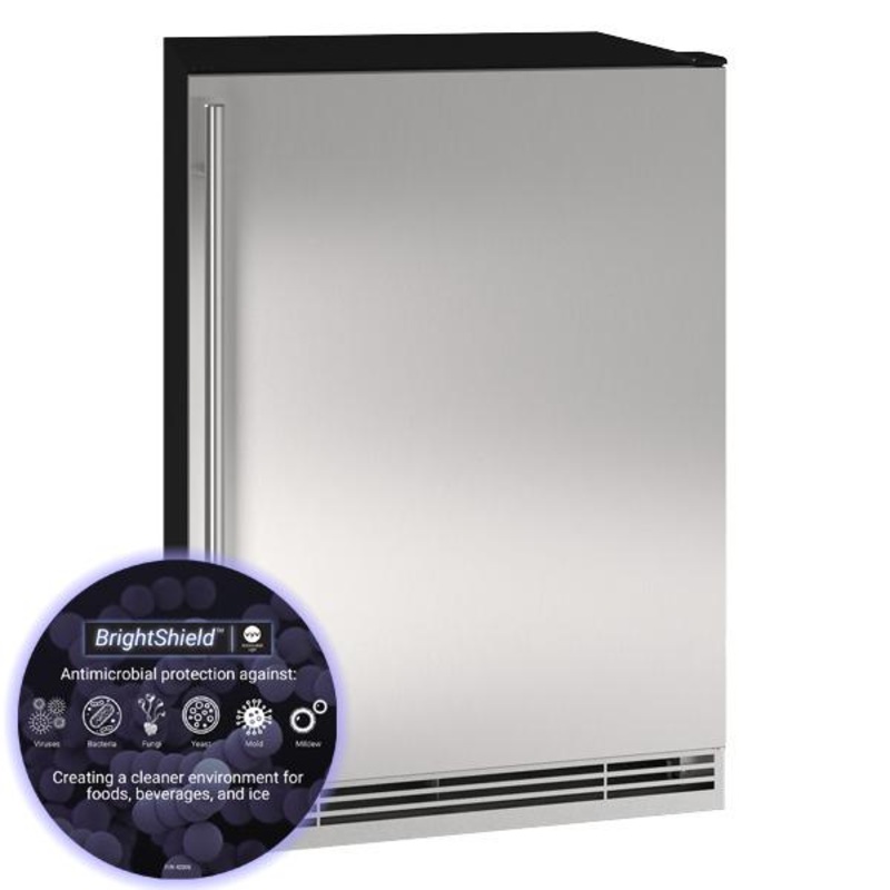 U-Line UHRE124SS81A Hre124 24″ Refrigerator With Stainless Solid Finish and Brightshield (115 V/60 Hz)