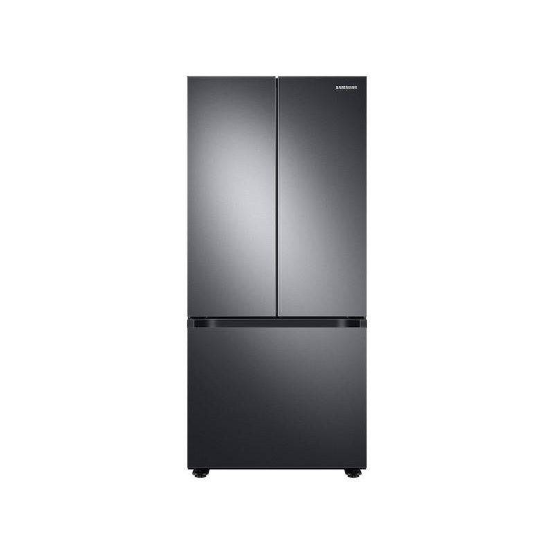 22 cu. ft. Smart 3-Door French Door Refrigerator in Black Stainless Steel