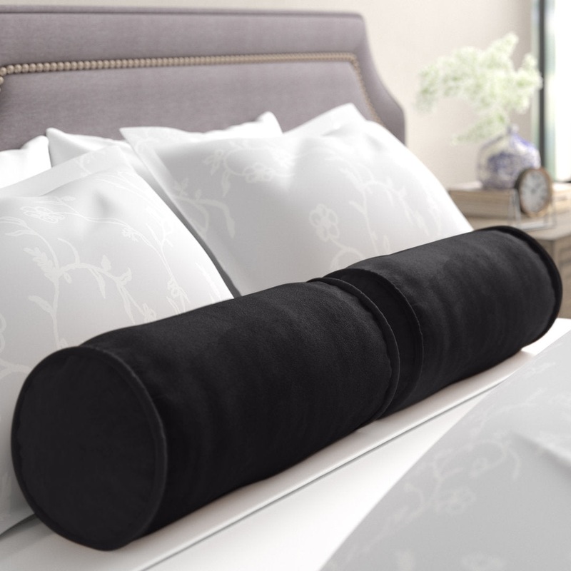 Bolster Pillow (Set of 2) Blazing Needles Color: Black