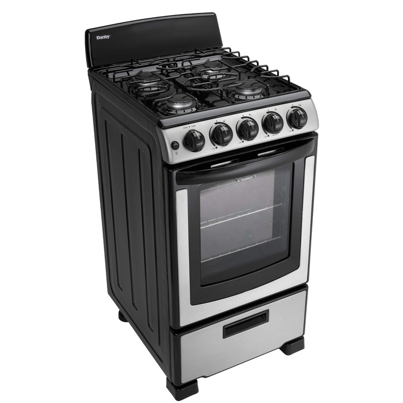 DR202BSSGLP Danby 20″ Wide Gas Range in Stainless Steel