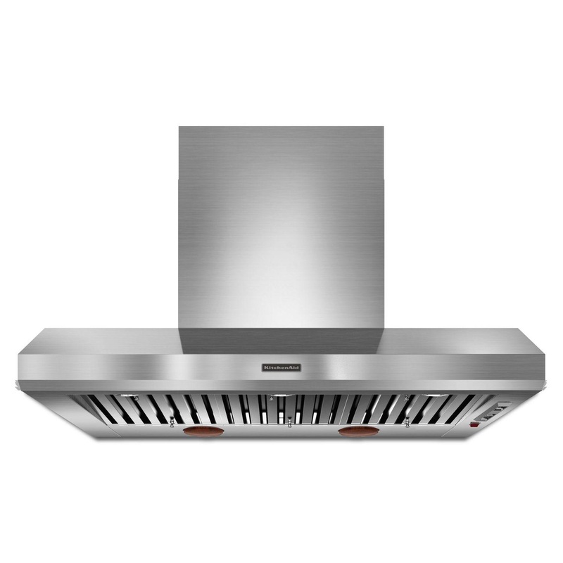 Kitchenaid KXW9748YSS 48” Wall-Mount 600-1200 CFM Canopy Hood, Commercial-Style Stainless Steel