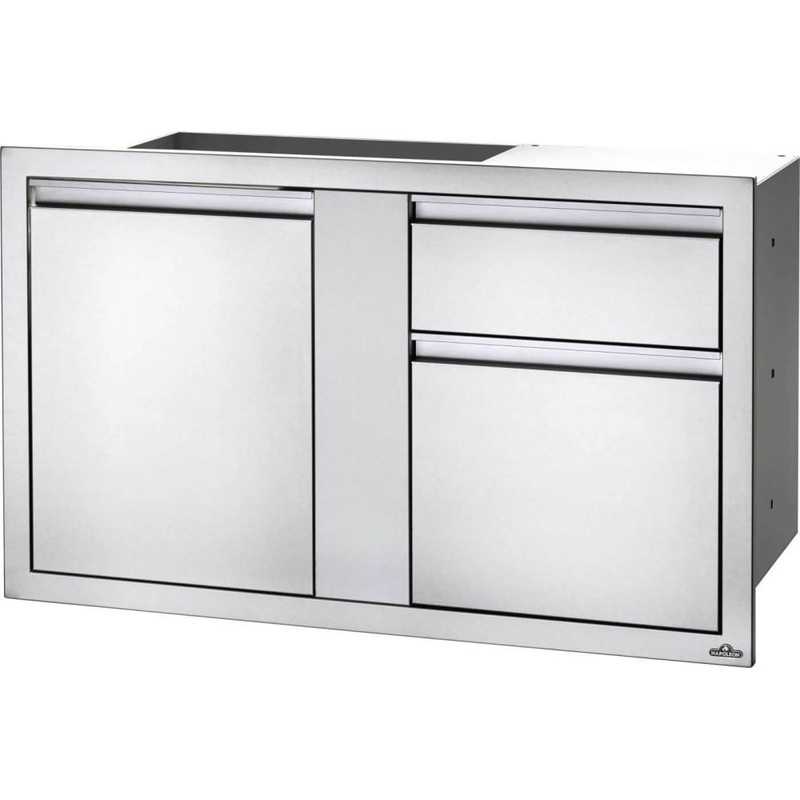 Napoleon Bbq BI42241D2DR 42 x 24 inch Large Single Door & Standard Drawer and Standard Drawer, Stainless Steel