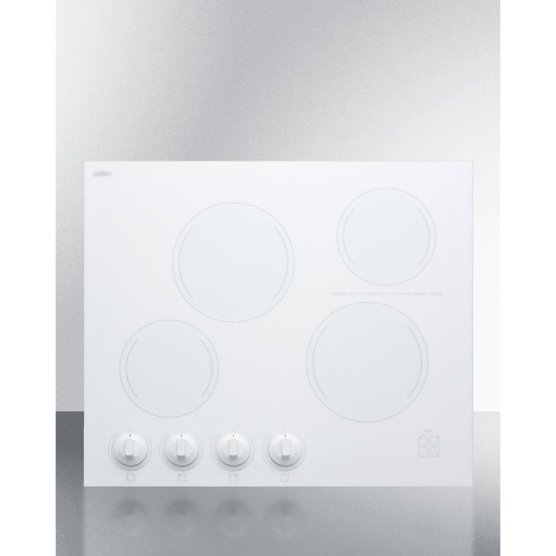 Summit CREK4W 24″ Wide 230v 4-burner Radiant Cooktop