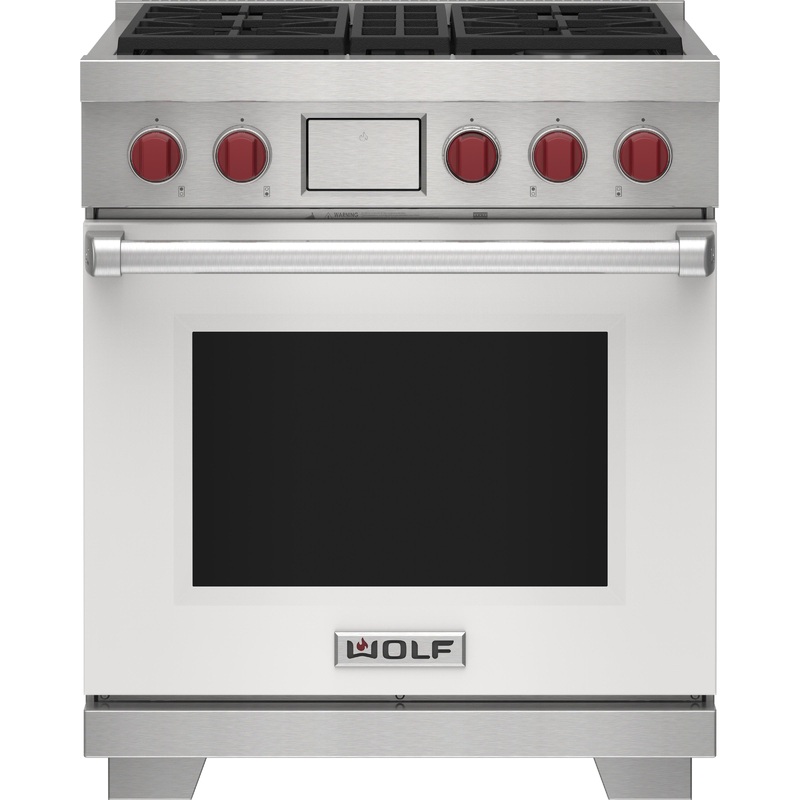 Wolf DF30450WHPLP 30″ Dual Fuel Range – 4 Burners