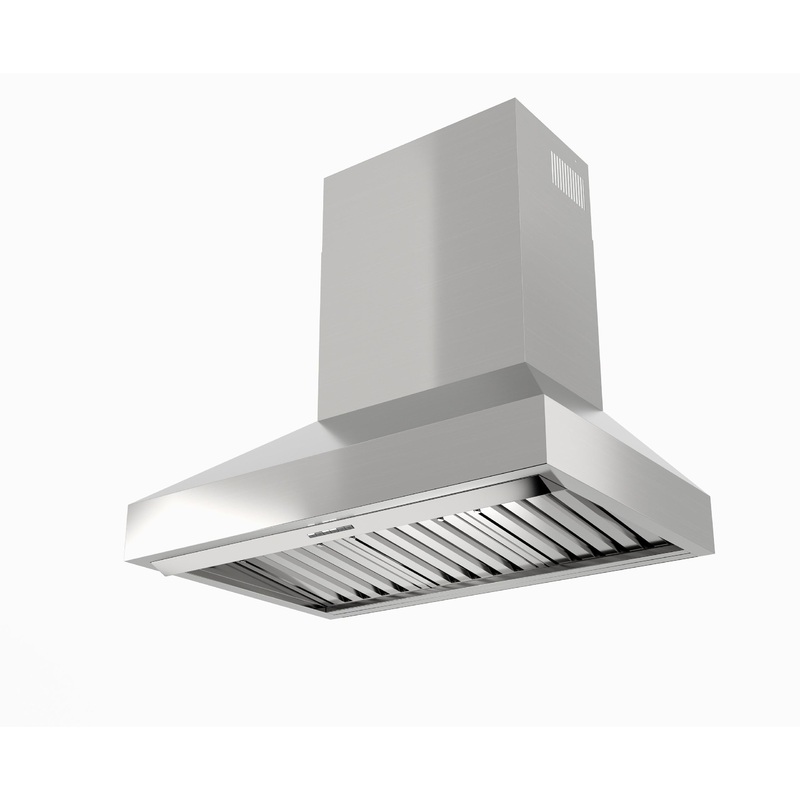 Xo Appliance XOVV236KSE 36In Pro Wall Chimney Hood Ss Straight Lip 1000 Cfm