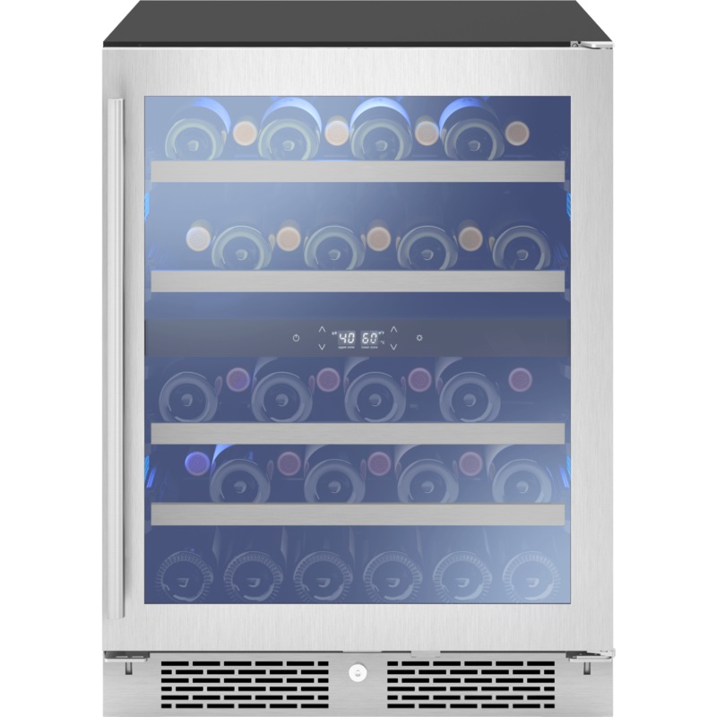 Zephyr PRW24C02AGADA Presrv ADA Wine Cooler, 24in Compact, SS+Glass, Reversible Door + Lock, 2 zones