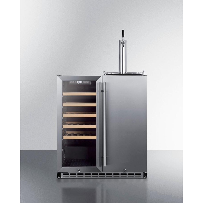 Summit SWBC3041 30″ Wide Built-In Indoor/Outdoor Combination Wine Cellar/Kegerator