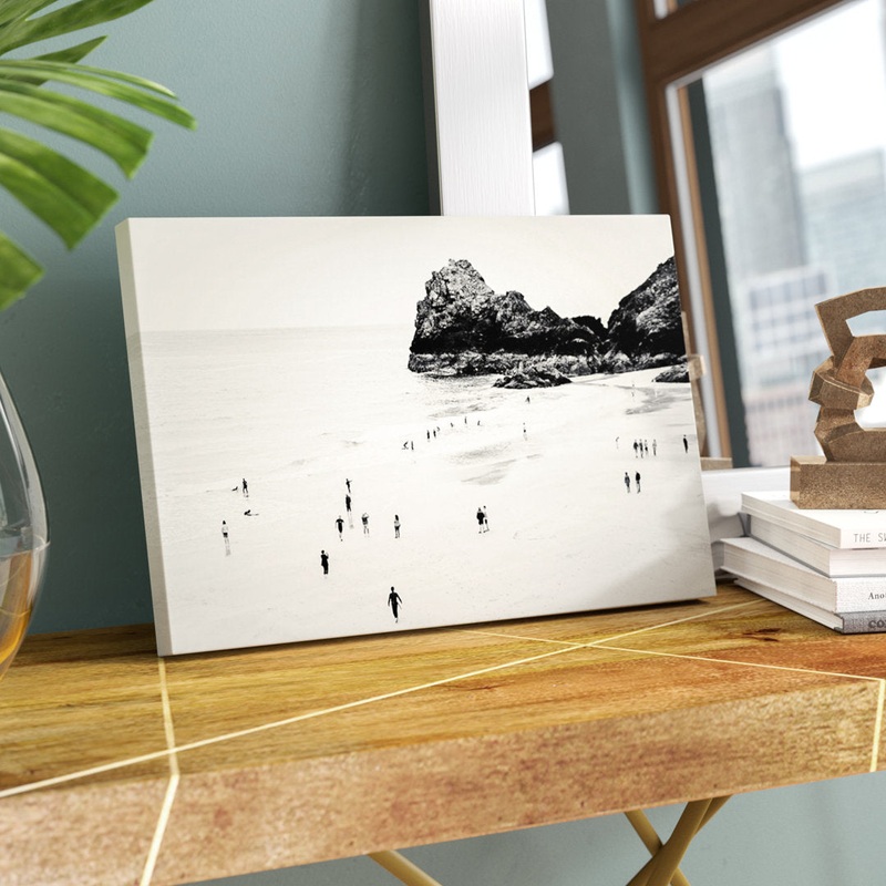 Cornwall Beach Life Photographic Print East Urban Home Size: 18″ H x 26″ W x 1.5″ D Format: Wrapped Canvas