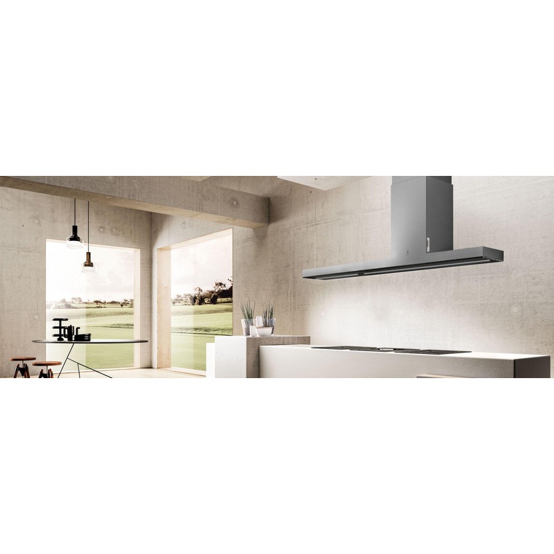 Elica EHI648BL HAIKU IS Island Range Hood 48″ wide – 600CFM