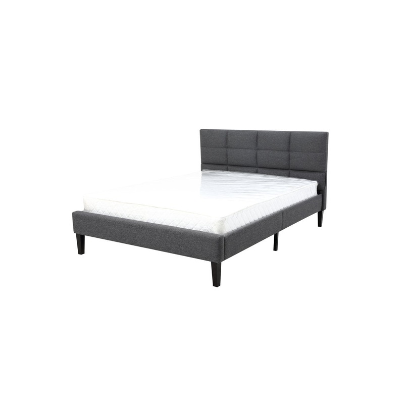 Serta Candace Tufted Upholstered Low Profile Platform Bed Serta Color: Gray Size: Queen
