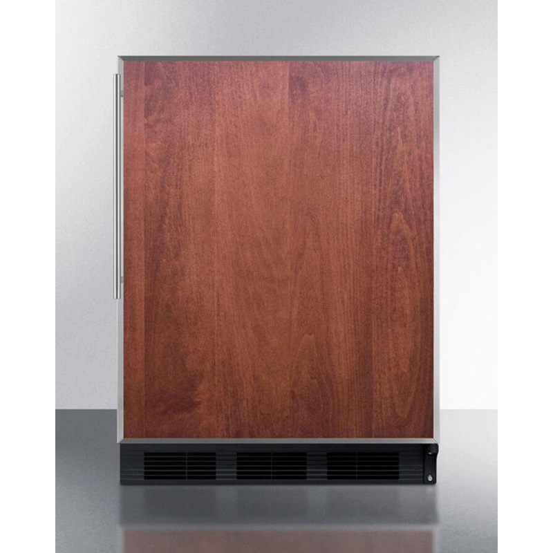 Summit FF63BBIFR Built-In Undercounter All-Refrigerator For Residential Use, Auto Defrost With A Door Frame To Accept Slide-In Panels And Black Cabinet Finish