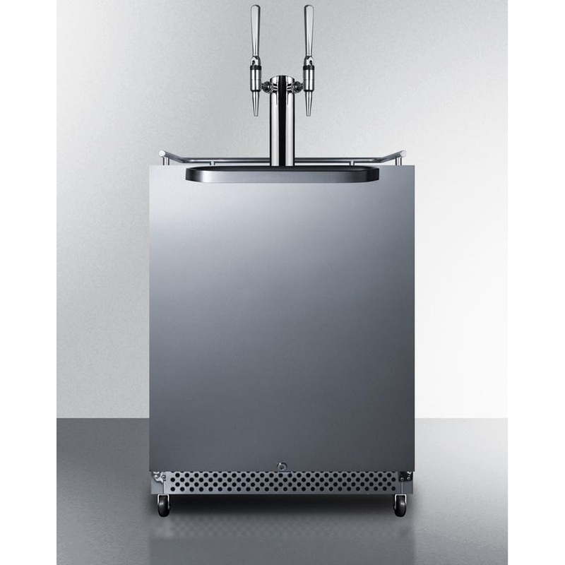 Summit SBC695OSNCFTWIN 24″ Wide Built-in Outdoor Nitro-infused Coffee Kegerator