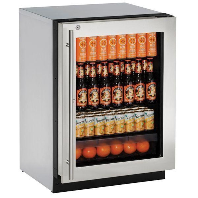 U-Line U2224RGLS13B 2224rgl 24″ Refrigerator With Stainless Frame Finish and Lock and Right-hand (115 V/60 Hz)