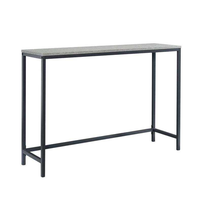 Arturs 41.5″ Console Table 17 Stories Table Top Color: Faux Concrete