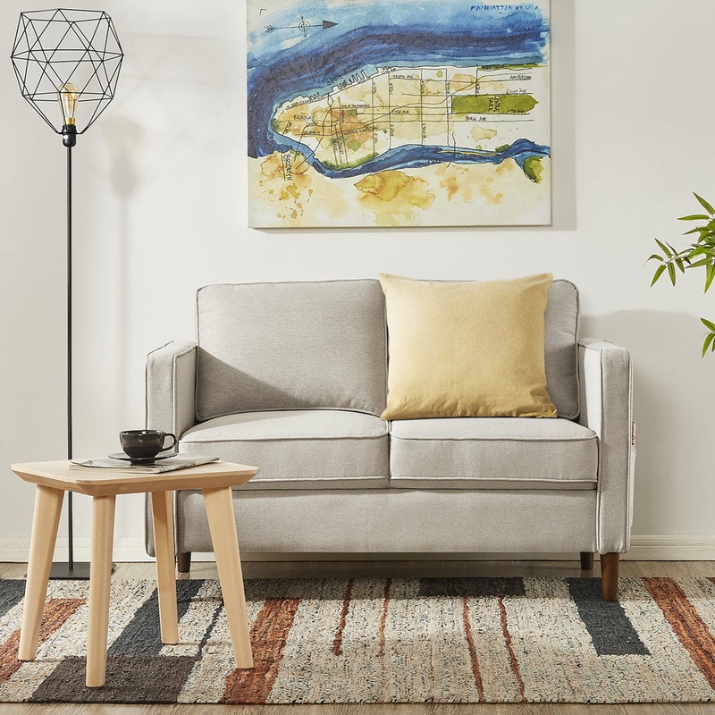 52.4″ Square Arm Loveseat Mellow