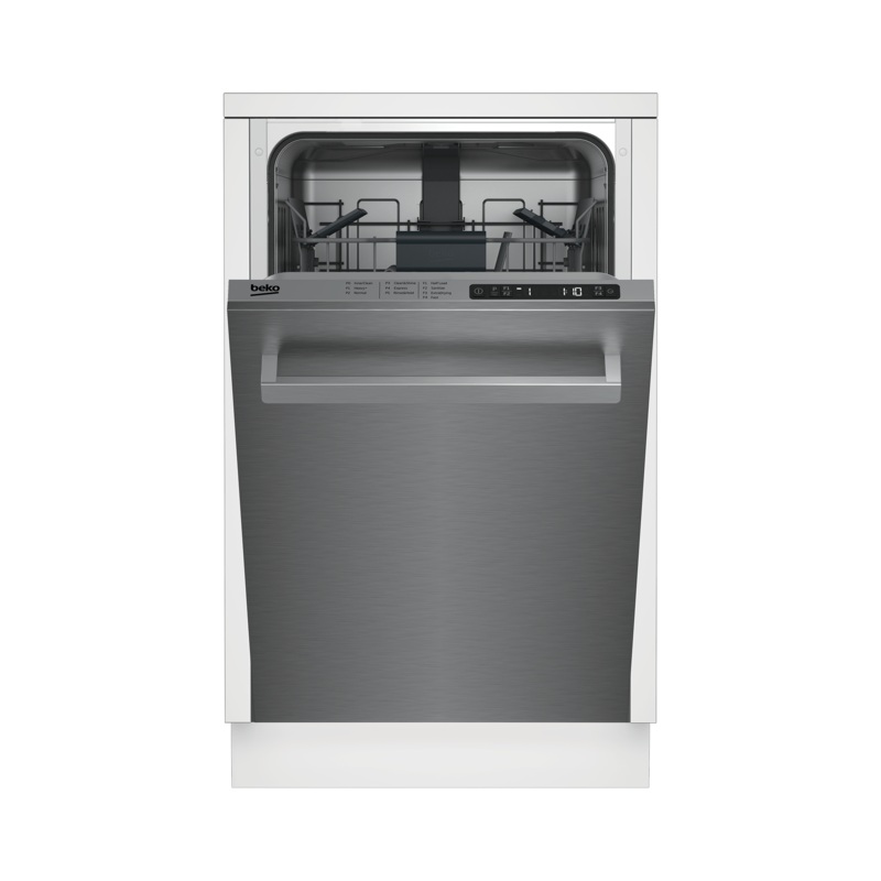Beko DDS25842X Slim Size Stainless Dishwasher, 8 place settings, 48 dBa, Top Control