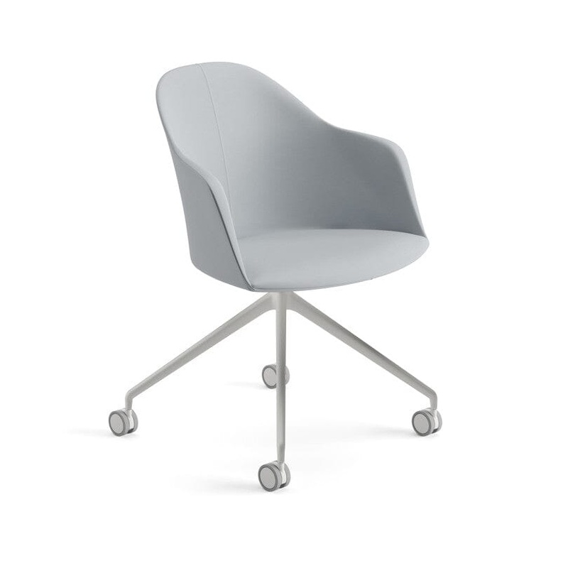 Cila fully upholstered Armchair With Fixed Trestle Base