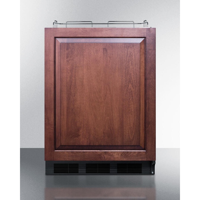 Summit SBC58BBINKIFADA Built-In Undercounter Ada Height Commercially Listed Beer Dispenser With Panel-Ready Door And Black Cabinet; No Tapping Equipment Included
