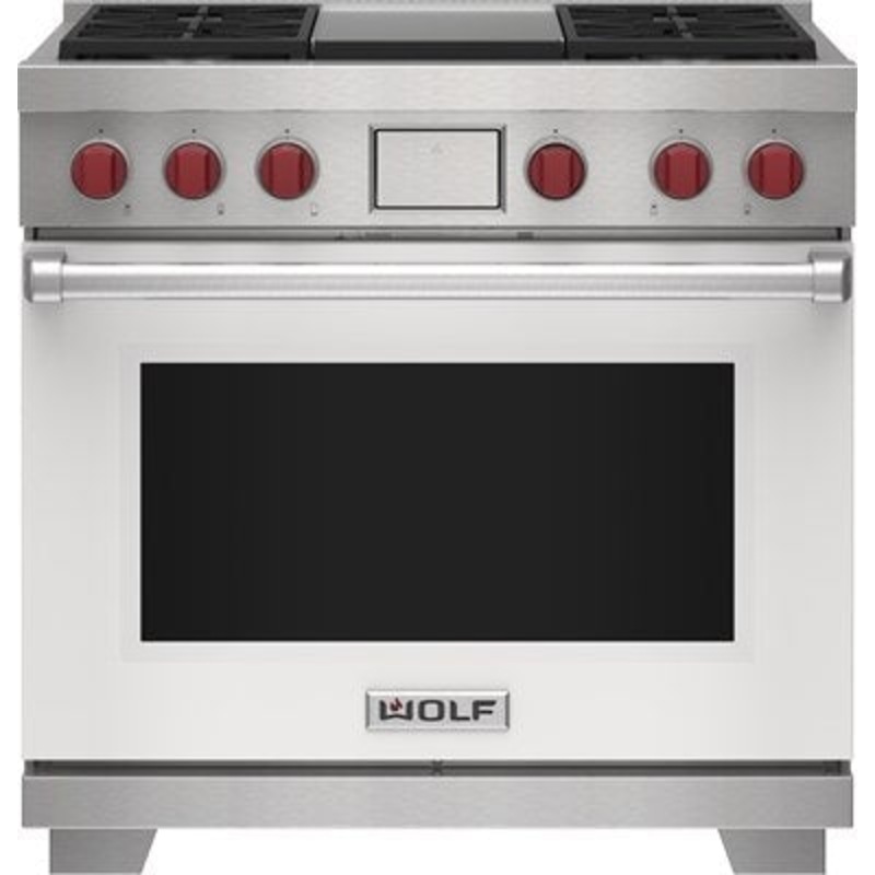 Wolf DF36450GWHP 36″ Dual Fuel Range – 4 Burners And Infrared Griddle