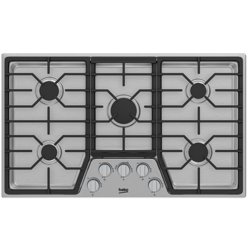 Beko BCTG36500SS 36″ Built-In Gas Cooktop with 5 Burners