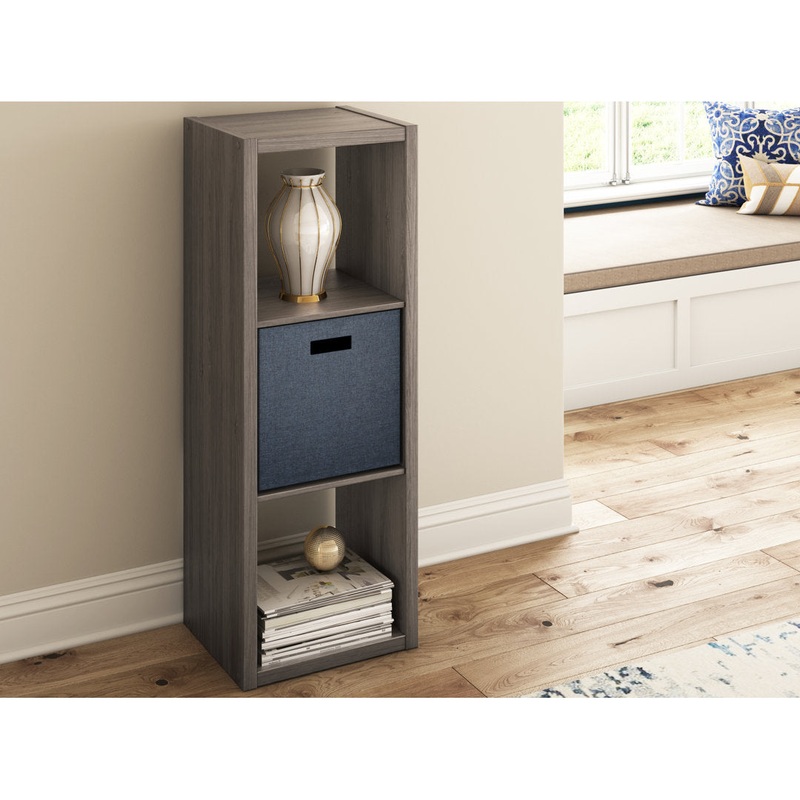 ClosetMaid 43.98″ H x 15.87″ W Cube Bookcase ClosetMaid Color: Graphite Gray