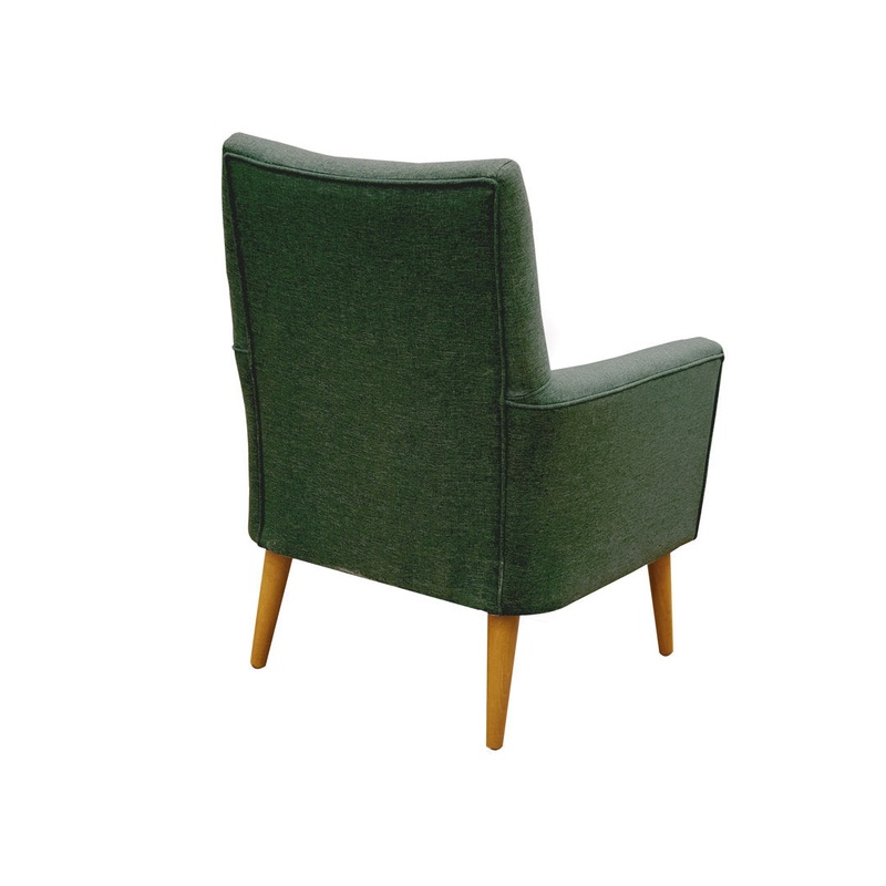 Sumler Upholstered Armchair East Urban Home Fabric: Green 100% Linen