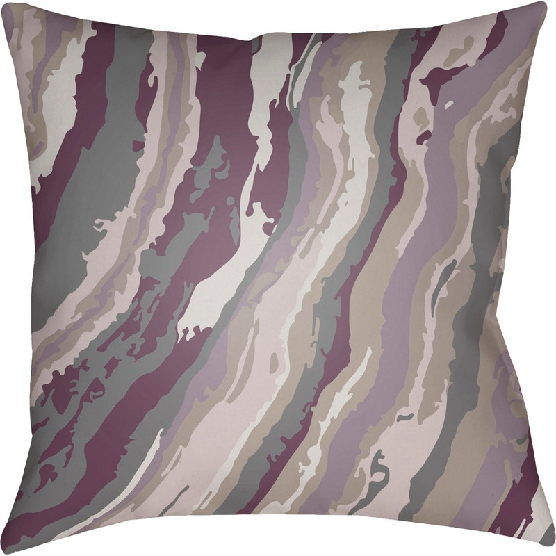 Textures Indoor/Outdoor Throw Pillow Livabliss Color: Purple Size: 22″ H x 22″ W x 5″ D