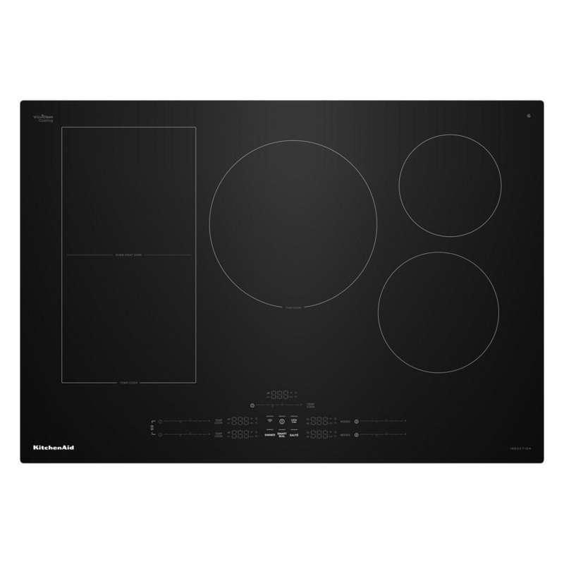 Kitchenaid KCIT730SBL 30″ Temp Cook Induction Cooktop with 5 Cooking Zones