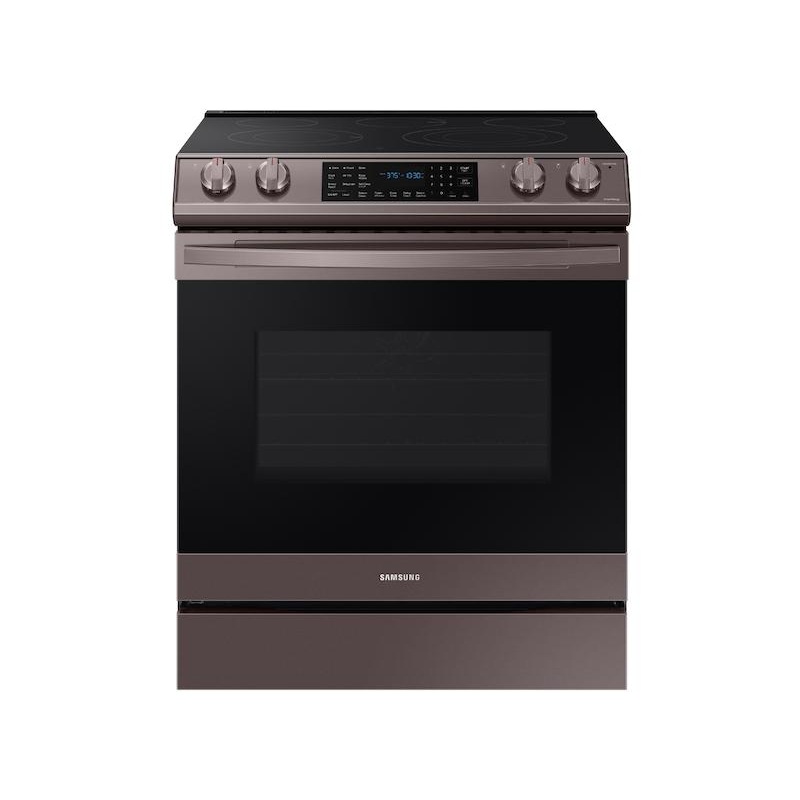 Samsung NE63T8511ST 6.3 cu. ft. Smart Slide-in Electric Range with Air Fry in Tuscan Stainless Steel