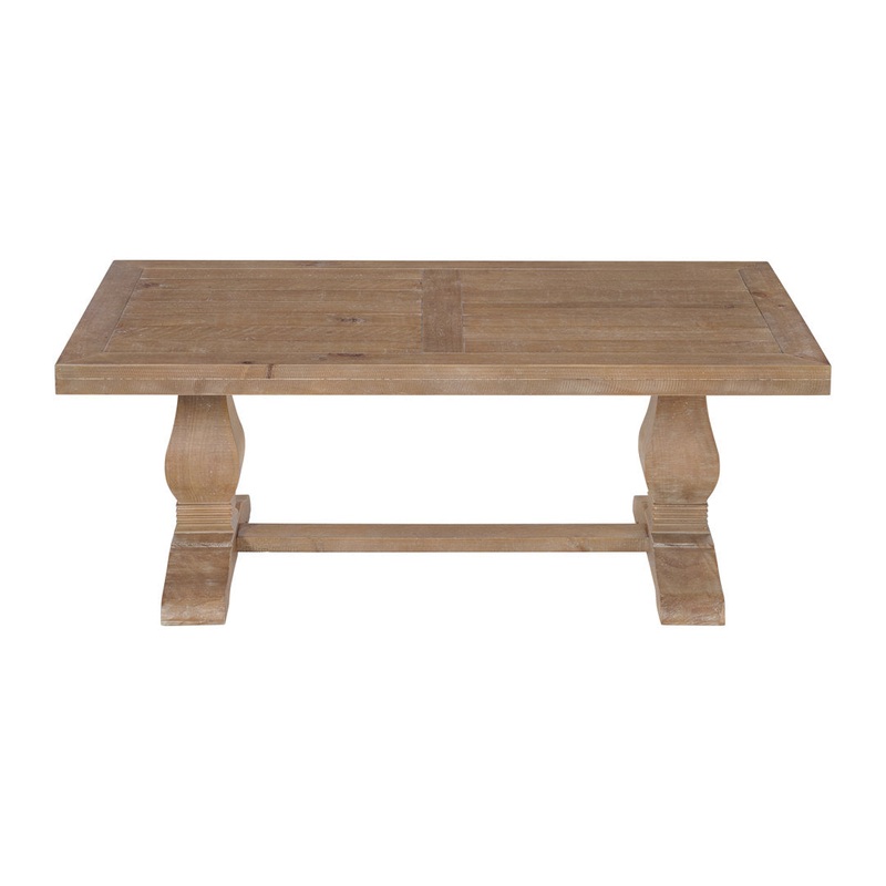 Sarcoline Solid Wood Pedestal Coffee Table The Twillery Co. Table Top Color/Table Base Color: Driftwood