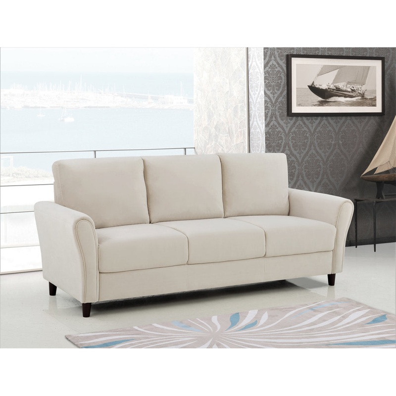 William Street Flared Arm Sofa House of Hampton Size: 33.46″ x 80.31″ x 30.32″ Fabric: Ivory