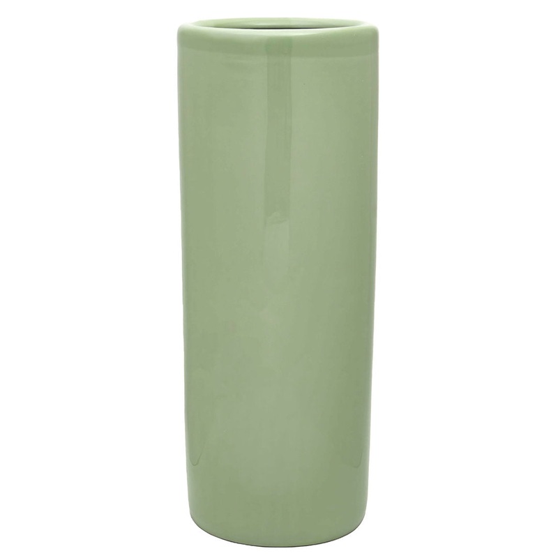 Astou Handmade Porcelain Floor Vase Wade Logan Color: Green