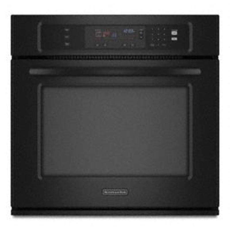 Kitchenaid KEBK101SBL Single Oven 30″ Width 4.3 cu. ft. Capacity Thermal Oven with Two-Element Balanced Baking and Roasting Architect Series II