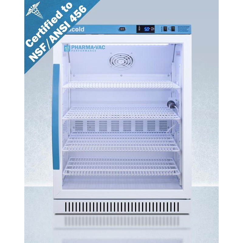Summit ARG6PV456 6 CU.FT. ADA Height Vaccine Refrigerator, Certified To Nsf/ansi 456 Vaccine Storage Standard