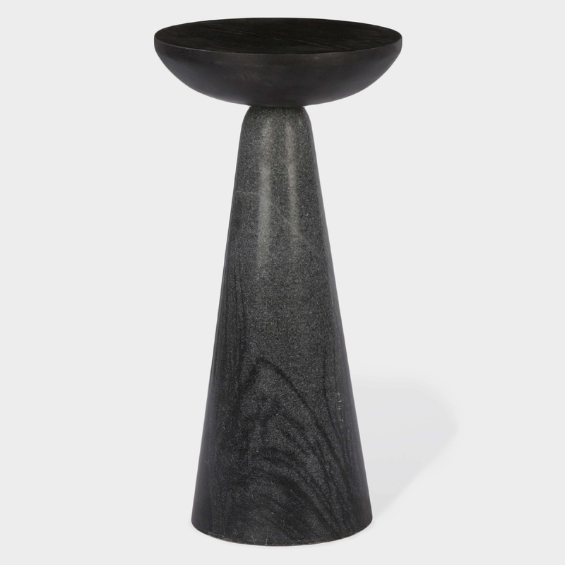 Duo Stone Artisan Cocktail Stand – Ebony