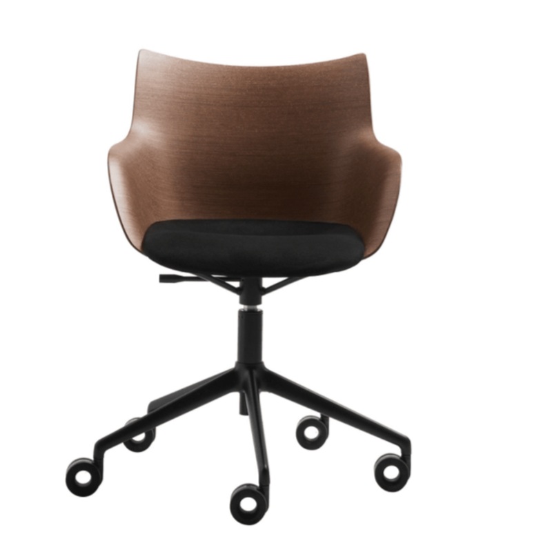 Q/Wood Wheels Upholstered Chair