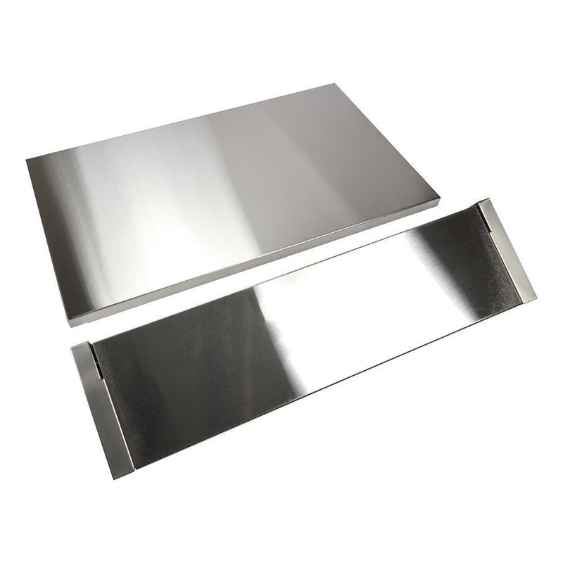 Whirlpool W10225949 Stainless Steel Backsplash with Dual Position Shelf, measures 36″ W x 22″ H – for 36″ Range or Cooktop