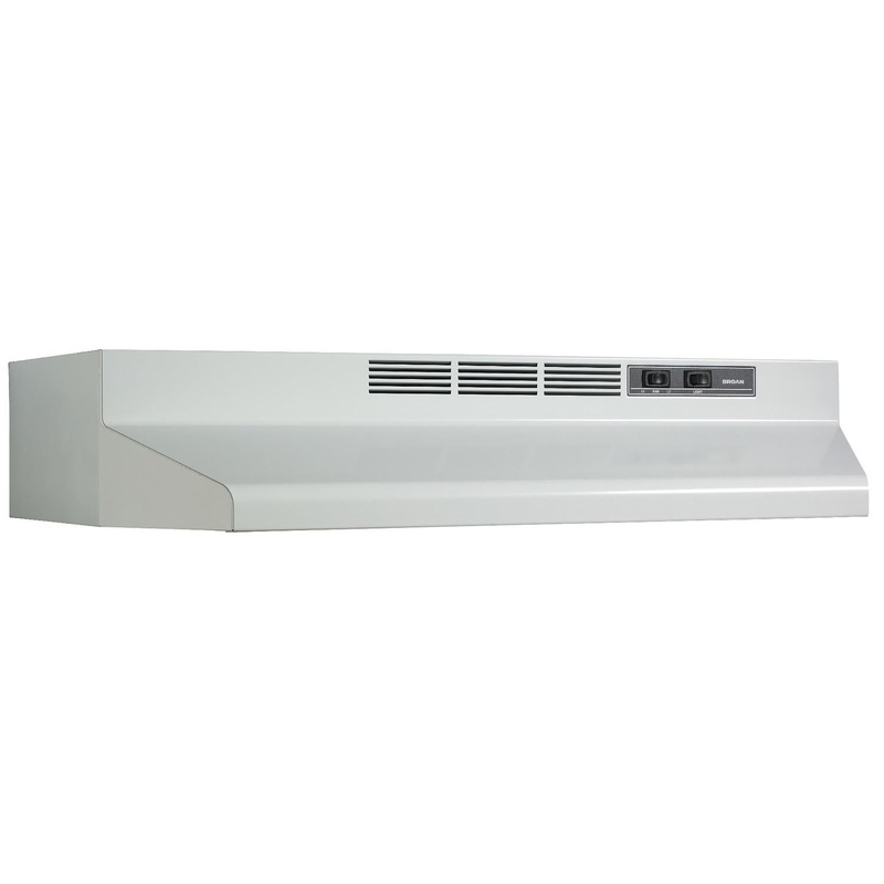 Broan 30-Inch Convertible Under-Cabinet Range Hood, 230 Max Blower CFM, White