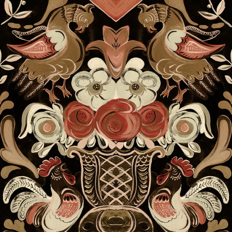 Goldene Henne Wallpaper