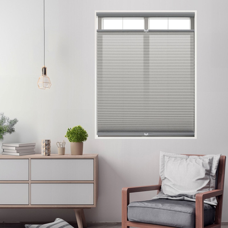 1 inch Cordless Semi-Sheer Light Filtering Top Down Bottom Up Cellular Shade Symple Stuff Blind Size: 69″W x 64″L Finish: Gray Cloud