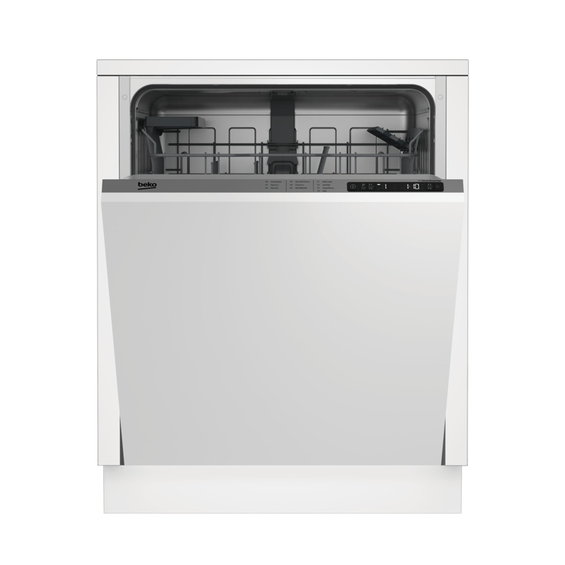 Beko DIN25401 Full Size Dishwasher, 14 place settings, 48 dBa, Fully Integrated Panel Ready