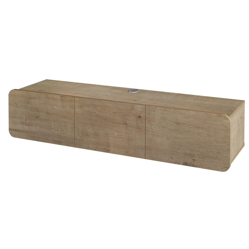 Callysta Floating TV Stand Up to 78″ TV’s Wall Mounted Media Console Millwood Pines Color: Natural