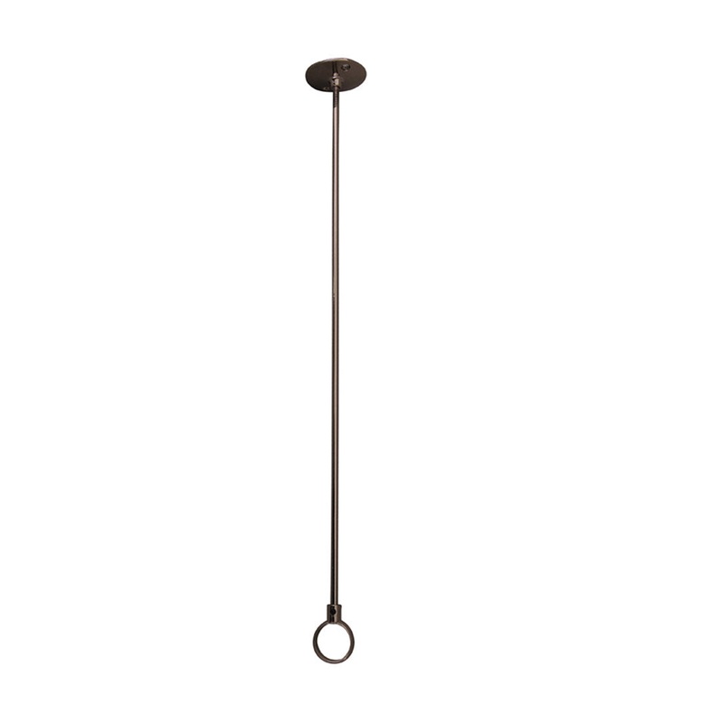 Ceiling Support 2.12″ Adjustable Straight Fixed Shower Curtain Rod Barclay Finish: Polished Nickel
