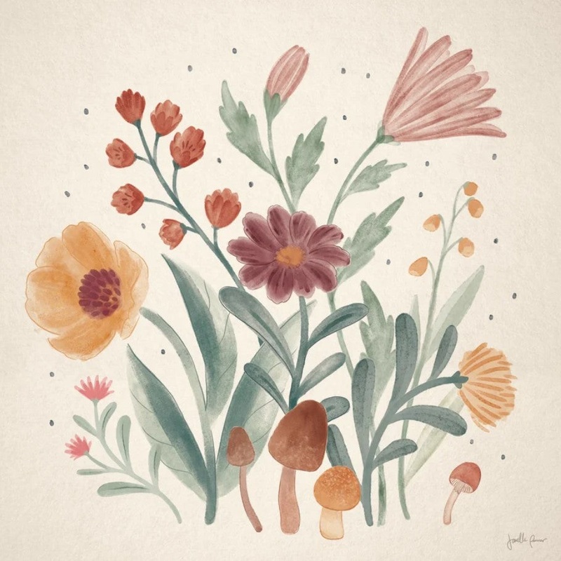 Cottage Botanical II on Canvas